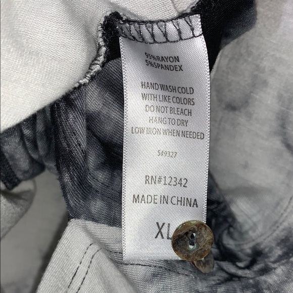 White and Black Tie Dye Tank Top - Picture 7 of 7